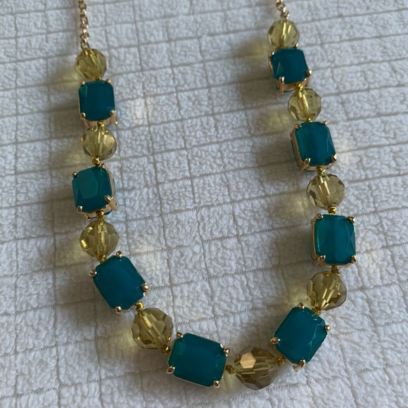 Kate Spade teal/yellow beaded necklace - Picture 3 of 9